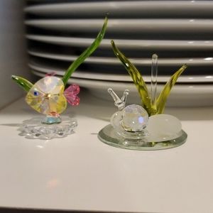Crystal decor fish snail 🐌 vase